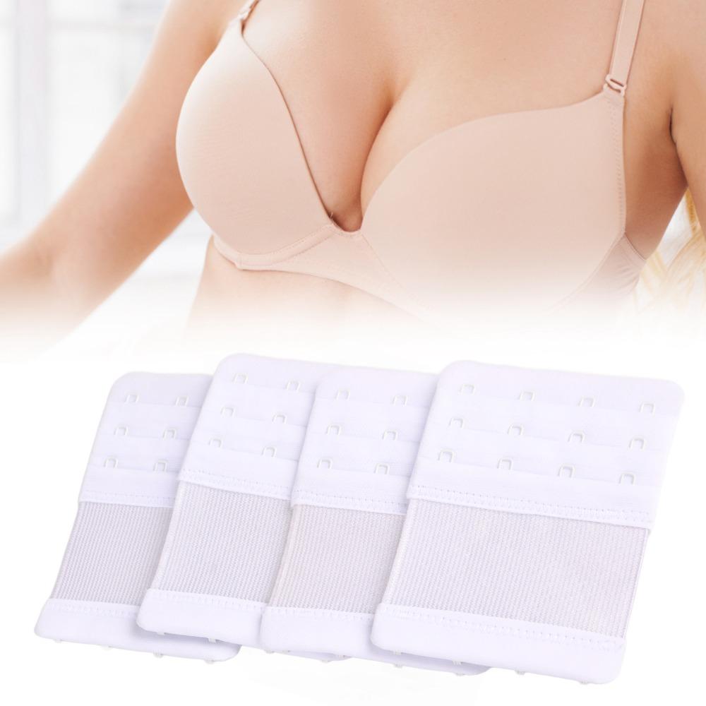 4pcs 4 Hooks Bra Strap Extenders Soft Material Hook Extenders Comfortable Bra Extenders  For Women