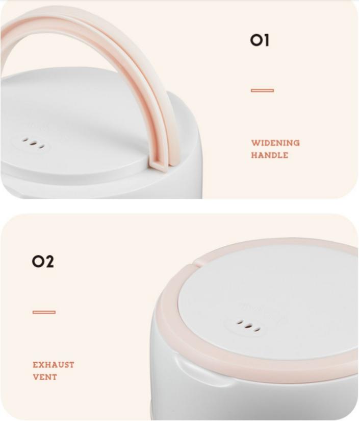 220 В 4 слоя электрическая нагревательная кастрюля мини рисоварка 2.65 л бытовая — фото 3