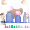 Premium Silicone Cupping Therapy Set Transparent Round Moisture Removal Massage Cups