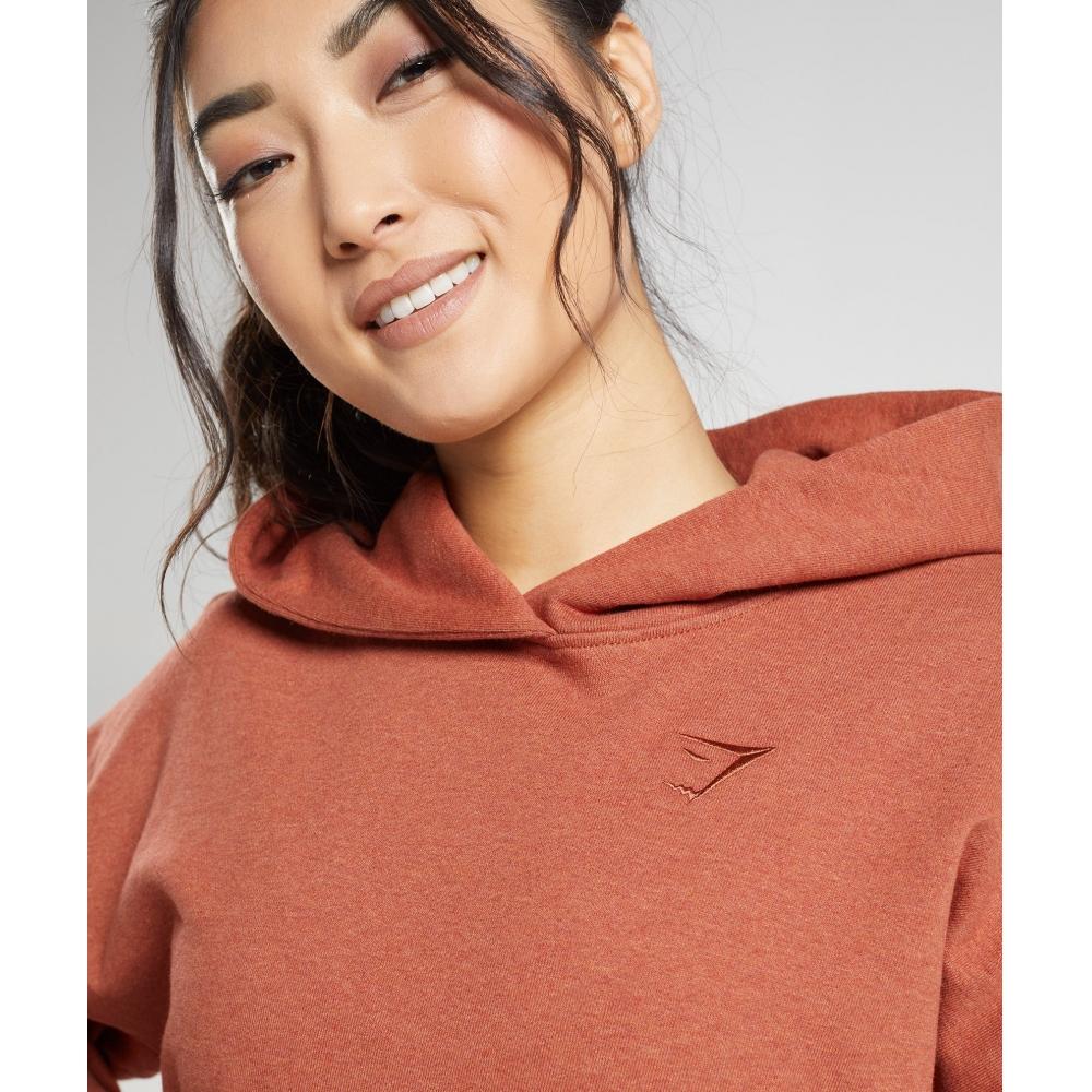 Gymshark Rest Day Sweats Hoodie Cinnamon Brown Marl B2a7p Nbjt