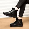 Winter leather velvet warm cotton shoes casual outdoor snow boots cotton shoes