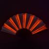 LED Performances Hand Fan Folding Hand Fan Chinese Handheld Glowing Fan with LED Light Dancing Props for Men Women