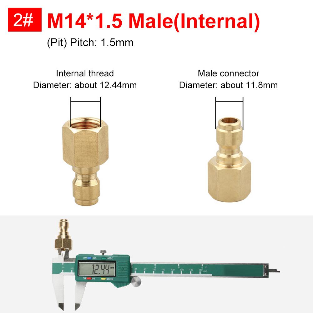 Pressure Washer Connector Professional Adapter 1/4 Quick Disconnect M14 M22 Male Female Coupler Car Washing For Bmw Tesla VW