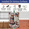 2D Flat 4th of July Aluminium Sign Vintage Independence Day Celebration Metal Sign Print Aesthetic Room Decoration for Home Bedroom Kitchen Bar
