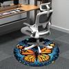 1pc Butterfly Night Office Round Area Rug, Indoor Mat Suitable ForOffice, Under Office Chairs Bedroom Living Room Home Decor, Room Deco D067