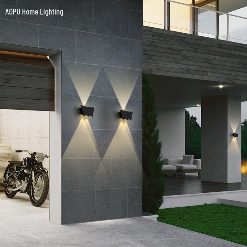 Super Bright Waterproof LED Wall Light - Up and Down Exterior for Balcony, Staircase, Courtyard