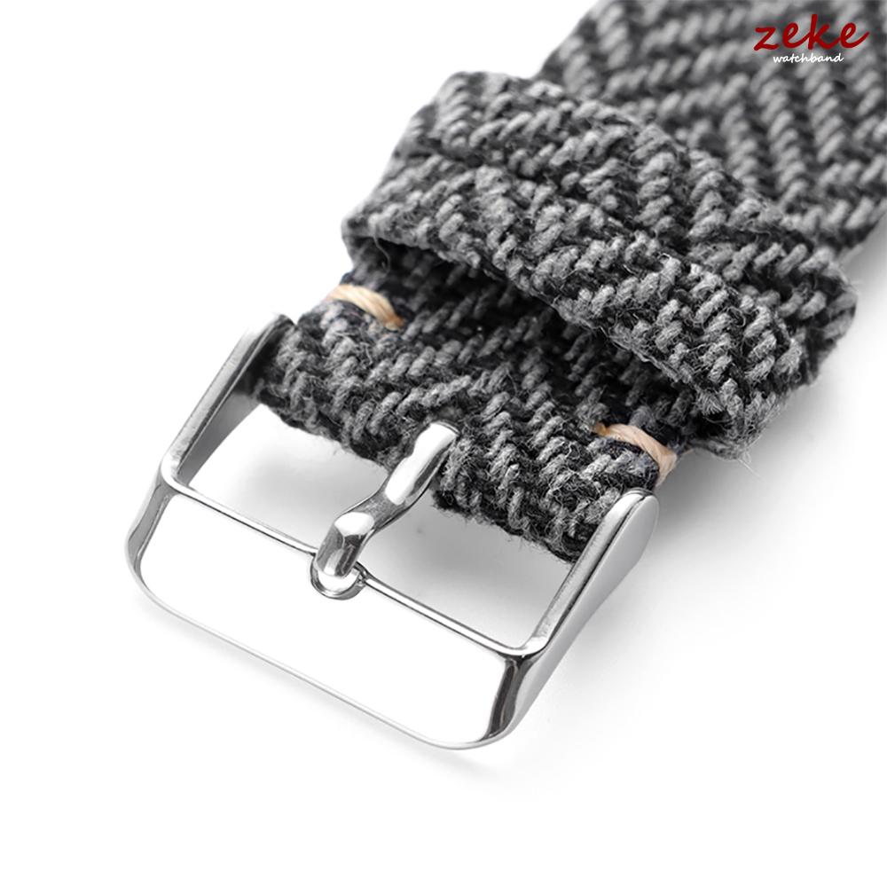 Canvas Nylon Strap Sailcloth Tweed Watch Band 18mm 20mm 22mm for Omega for Seiko Quick Release Leather Bracelet for Men Women