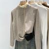 Women's German Velvet Lace Stand-Up Collar Long-Sleeve Shirt, Ideal for Spring, Autumn, and Winter.