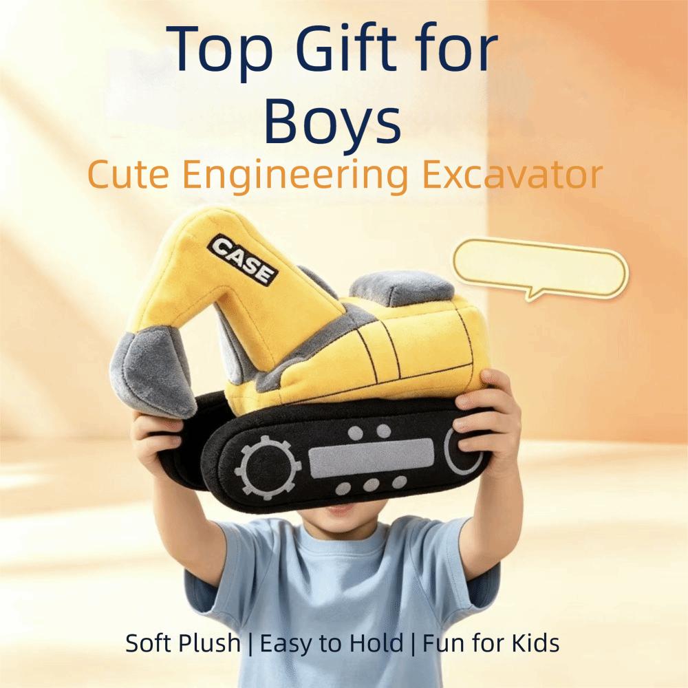 Cushion Excavator Plush Toys Home Decorative Stuffed Excavator Machine Plush Pillow For Boys