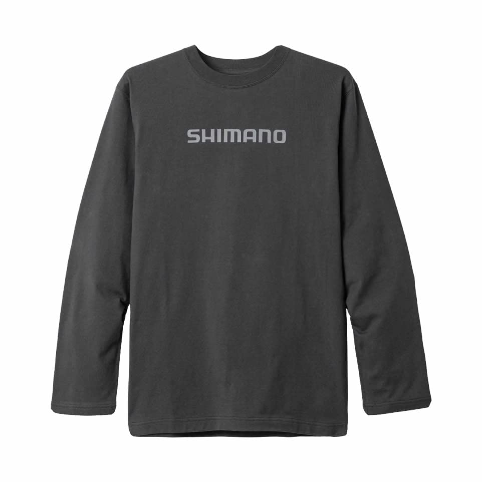 

Хлопковый лонгслив с логотипом, угольный, женский [Shimano] SH-011V