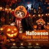 Halloween Pet Costume Pumpkin Hat Vampire Cape Set for Cats Dogs Funny Cosplay Party Dress Up Outfit