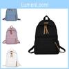 Vielseitiger weicher Nylon-Rucksack für Studenten, trendiger Ins-Stil mit Color-Blocking-Elementen