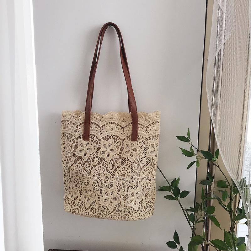 New Lace Bag Women's Large-capacity Shoulder Bag Tote Bag