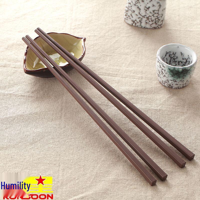 Qianxing Five-corner Melamine Alloy Non-slip Pointed Chopsticks - 10 Pairs