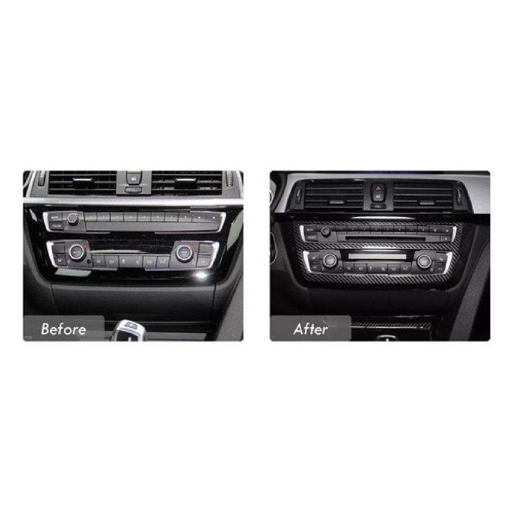 Carbon Fiber CD Panel/AC Switch Panel Cover Trim For 3 4 Series F30 F31 F35 328i