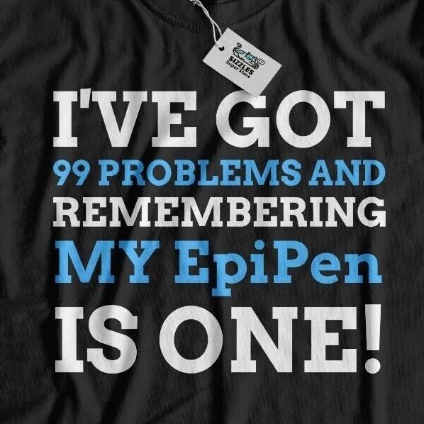 

Unisex Funny Anaphylactic T-Shirt Peanut Allergy Anaphylaxis Shellfish XL