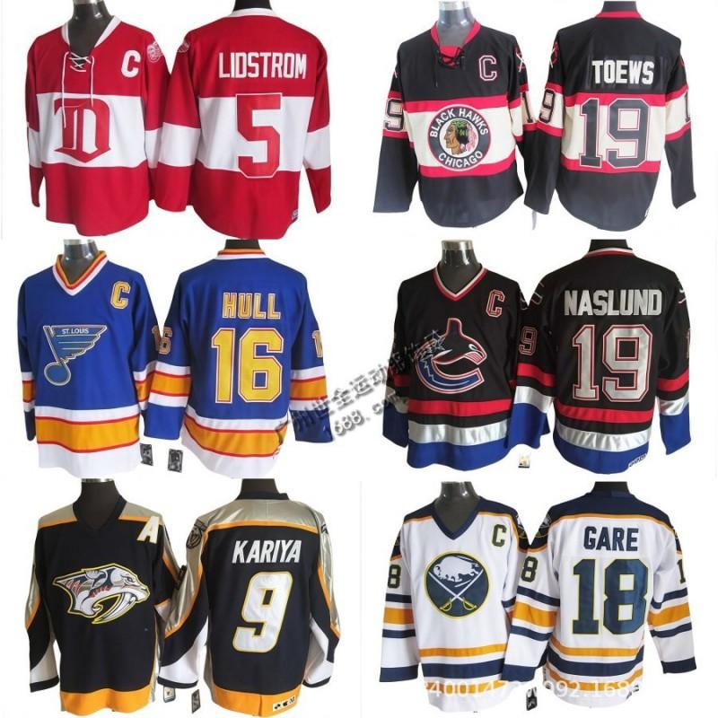 Mens Retro Ice Hockey Jersey Vancouver Canucks St. Louis Blues Los Angeles Kings Cotton Blend Team Fan Apparel