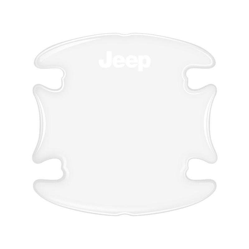 Bilkaross Anti-kollisionsskyddslist Auto Dörrhandtagsskål Klistermärke mot repor för Jeep Compass Tillbehör Renegade Wrangler Gladiator Cherokee JL