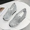 Women Sneakers 2024 Platform Wedge Embroidery Mesh Sneakers Women Slip On Casual Comfy Heeled Shoes for Women Zapatos De Mujer