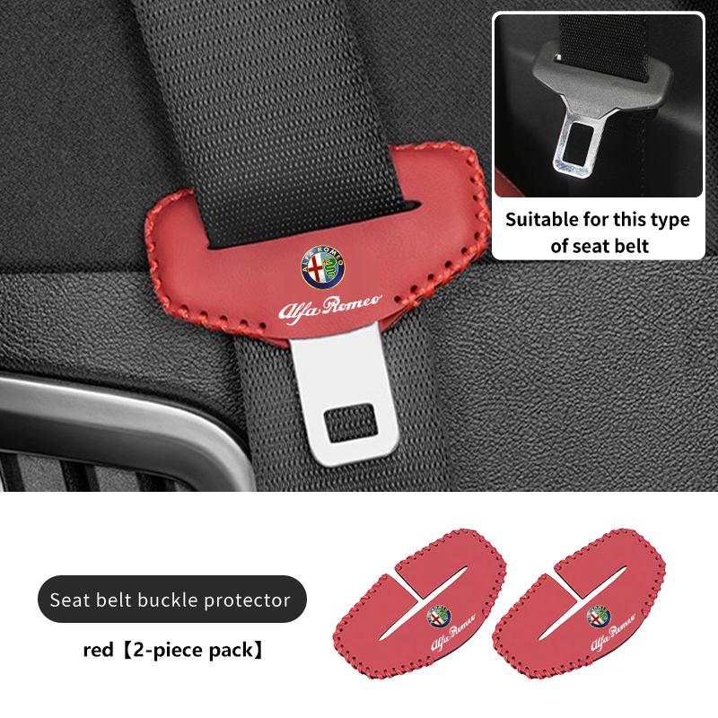 For Alfa Romeo Car Seatbelt Buckle Cover Protector Cover Anti-scratch Cover GT Stelvio F1 Brera Volante Tonale Gloria Disco def789