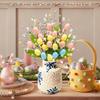 Artificial Easter Egg Decorative Stickers Spring Easter Floral Stickers With Colorful Eggs, Berries, And Flowers, Suitable For Easter