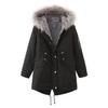 Women's Winter Long Thickening And Velvet Keeping Warm Casual Coat With Hat