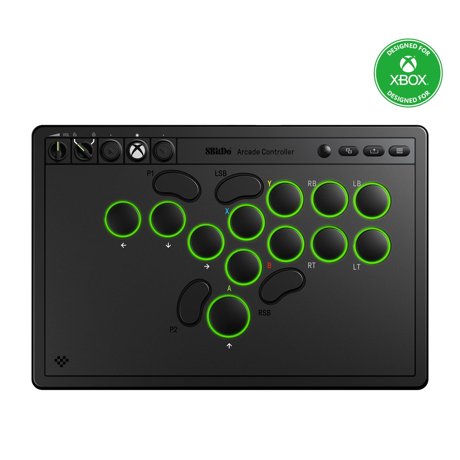 

8BitDo Arcade Controller with Xbox Series Xbox and Mechanical Programmable RGB Lighting Officially Licensed All-Button (Compatible XS, One, PC), 2.4G