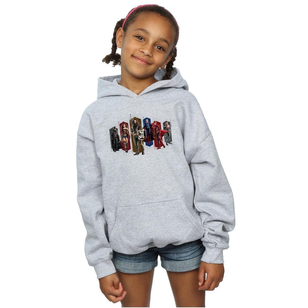 DC Comics Girls Justice League Movie Team Hexagons Hoodie