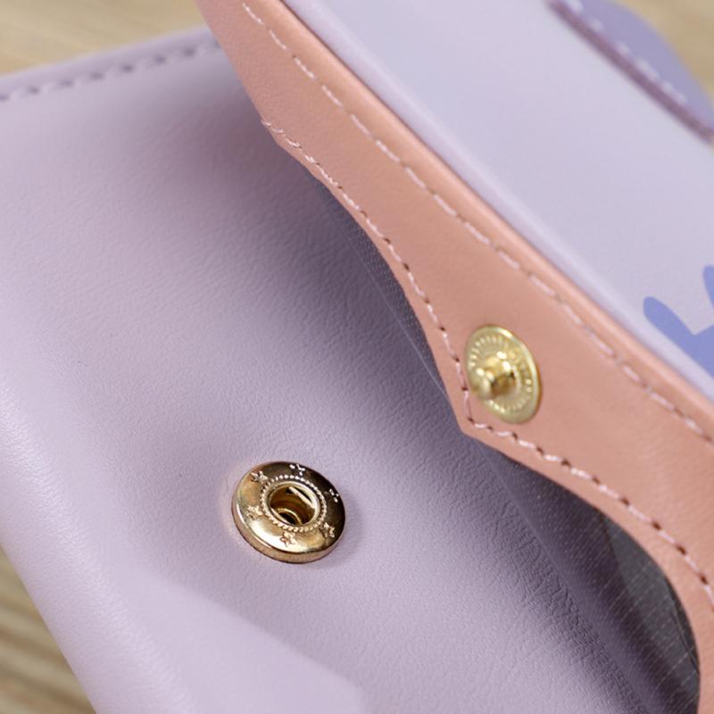 Cute Cat Short Wallet For Girls Three-fold Multi-card Slot Coin Purse Pu Leather Multicolor Wallet