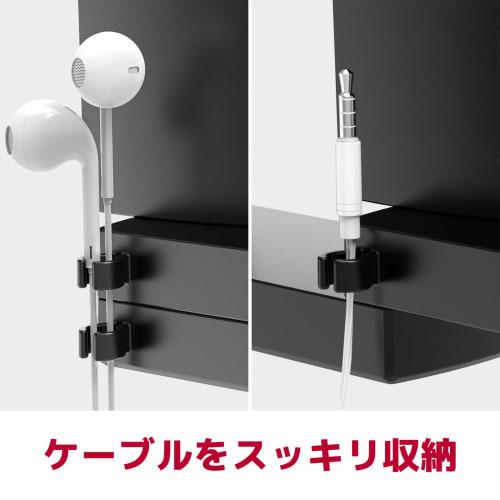 Kawano Shingei Headphone Stand, Holds Two Headphones Simultaneously, 360-Degree Rotation, Double Hooks, Space-Saving, 2kg Weight Capacity, Non-Slip, C