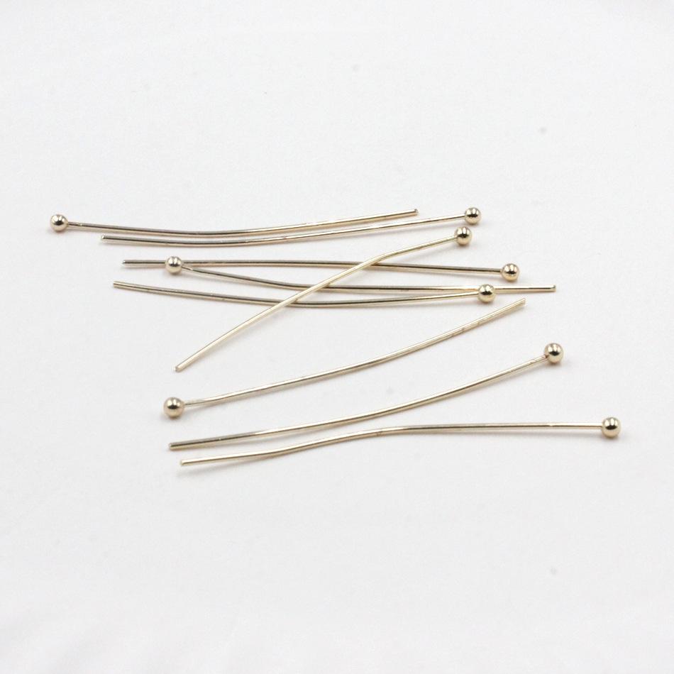 14K Gold Filled Round Head Beading Needle for DIY Jewelry Making - Durable, Color-Retention Pin for Pearl Pendants & Earrings