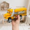 Alfombra de Modelo de Coche de Juguete Robusto Réplica de Construcción de Metal Fundido Vehículo de Película Juguete Vaca Autobús Escolar Enciende la Imaginación de Carreras Mundo de Juguetes para Coches