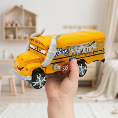 Spielzeugauto Modell Robust Druckguss Bau Nachbildung Filmfahrzeug Spielzeug Kuh Schulbus Entzünde Rennsport Fantasie Auto Welt Spielzeug