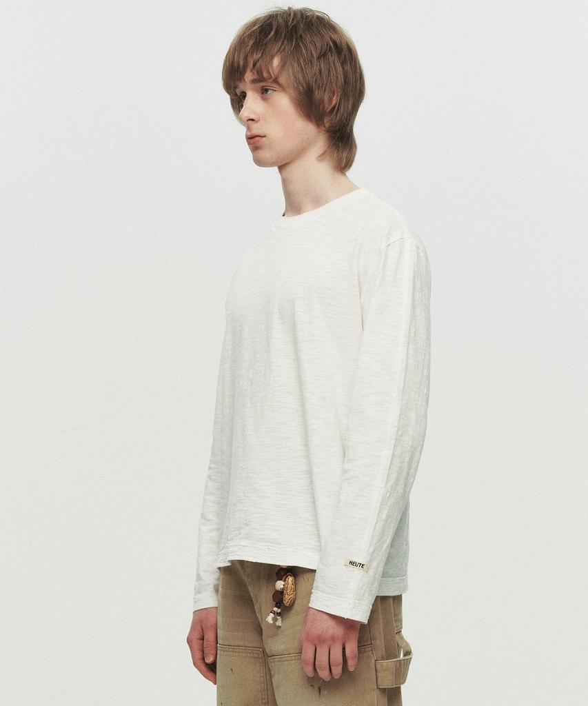 Hoite Raw Long Sleeve T-Shirt (White)
