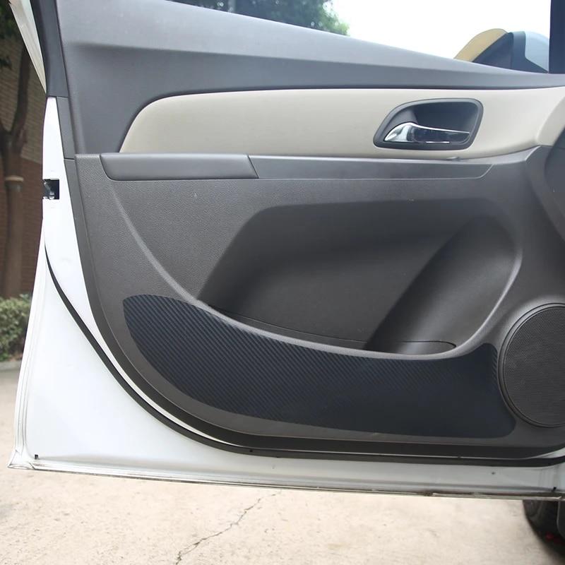 My Good Car 4PCS Auto Brennende Kohlefaser Vinyl Innentür Schutzfolie Aufkleber Fall Chevrolet Cruze 2009 - 2014 Zubehör