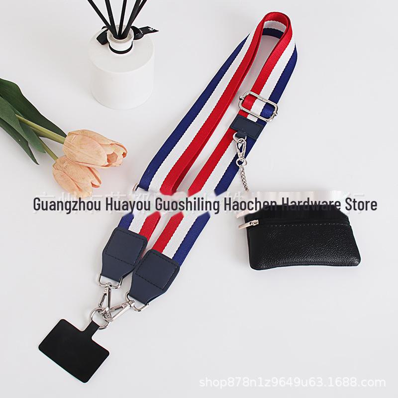 "Přeshraniční šňůrka na telefon se zipem a odnímatelným poutkem na zápěstí"