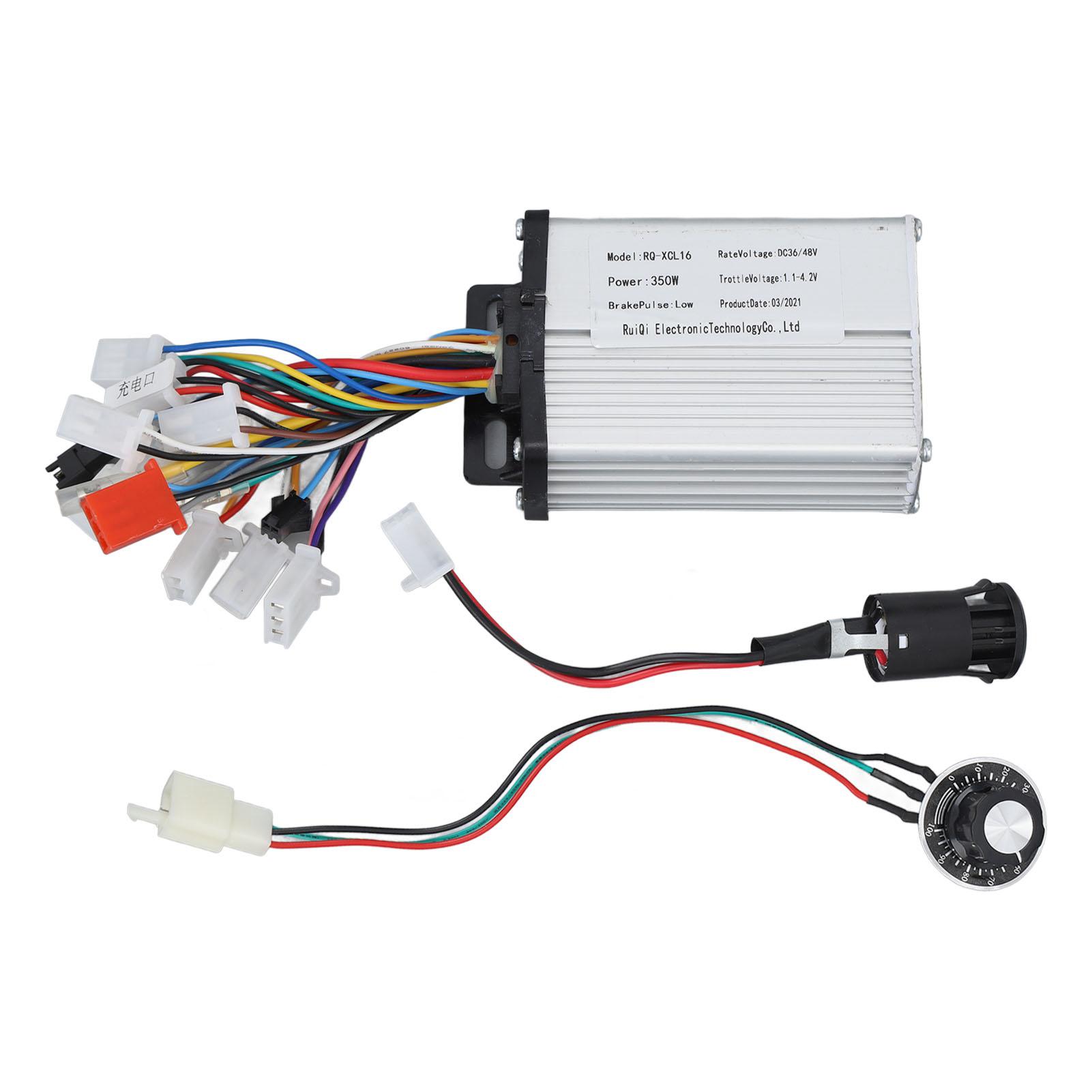 36V 48V 350W Бесколлекторный контроллер Black Edge с замком зажигания и переключателем-ручкой регулировки скорости