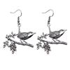 Peacock Enamel Charm Dangle Earrings Colorful Boho Bird Drop Earrings Ethnic Vintage Peacock Jewelry