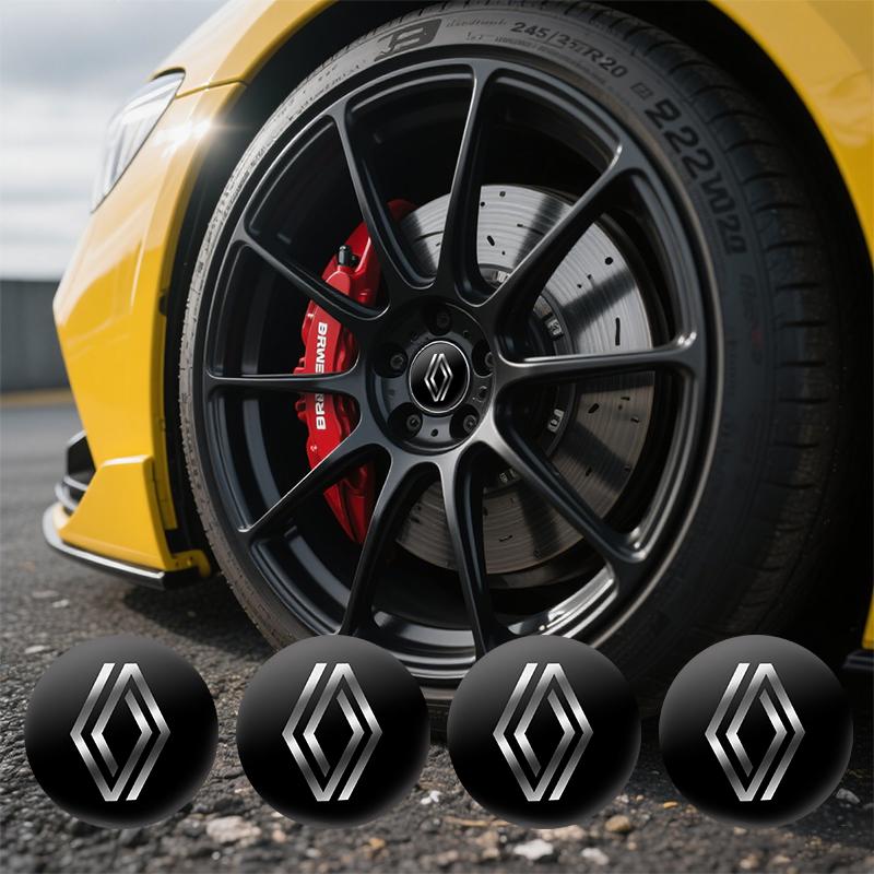 2026 Quente Para Calotas Renault 4 peças 56mm Calota Central de Roda de Carro Tampa de Aro Adesivos de Emblema Para Renault Megane 2 3 Twingo Clio Ta