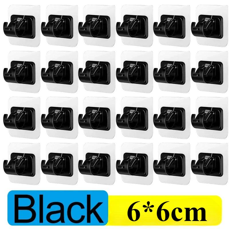 

Самоклеящиеся крючки Крючок-зажим для карниза без прокола Подвесной держатель для карниза для душевой занавески Бытовой фиксированный держатель для подвесного крючка black 10pcs