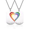 Rainbow Love Tag Jewelry New Stainless Steel Couple Love Pendant Necklace Jewelry