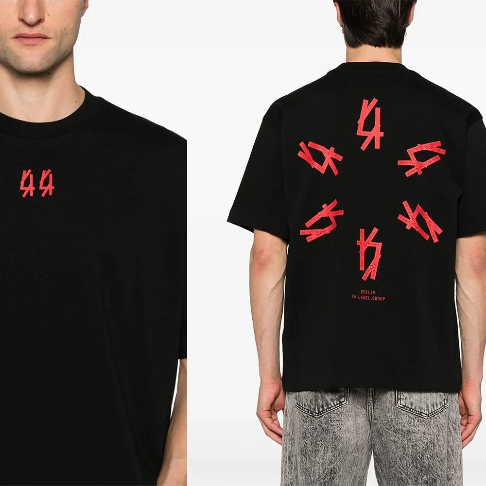 44 GRUPPO ETICHETTE T-shirt in Cotone Uomo Donna Hip Hop Stampa Lettere Oversize Y2k T-shirt di Qualità Marca Designer Magliette Streetwear