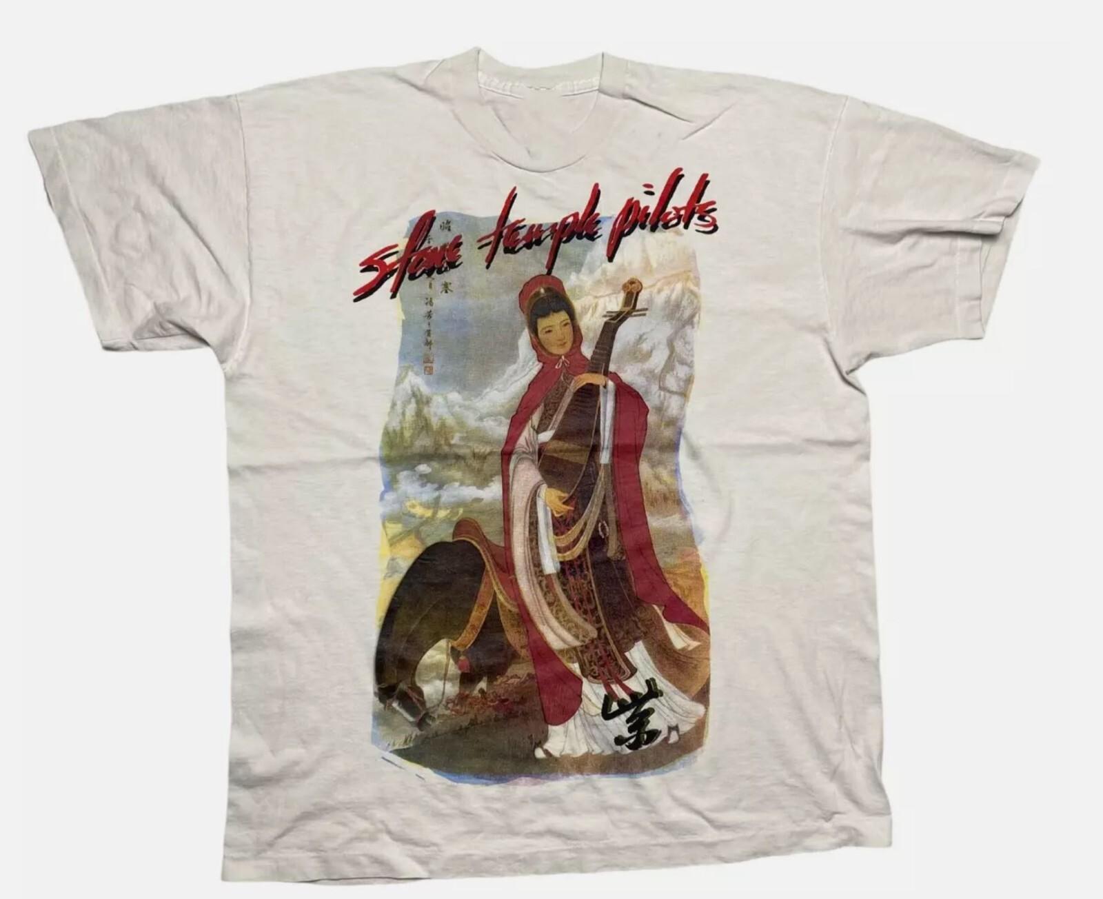 Stone Temple Pilots Purple Tour 1994 T-Shirt Cotton White Men S to 5XL M