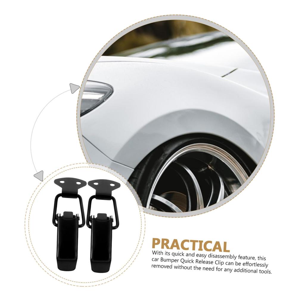 Luxshiny 2pcs Bumper Buckle Car Bumper Quick Release Clip Lock Clip Fastener for Trunk Fender Iron Hook Clip Large Enclosure