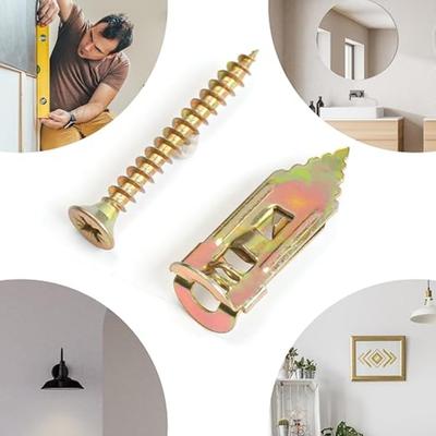 Wall Anchors & Screws Self-Drilling Anchor Screws 20PCS Self Drilling Drywall Anchor Screw Kit/Zinc Plated Steel Hollow