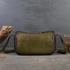 Johnature Vintage Echtes Leder Vielseitige Damen Tasche Handgefertigt Rindsleder Lässige Einfarbige Schulter- & Crossbody-Taschen