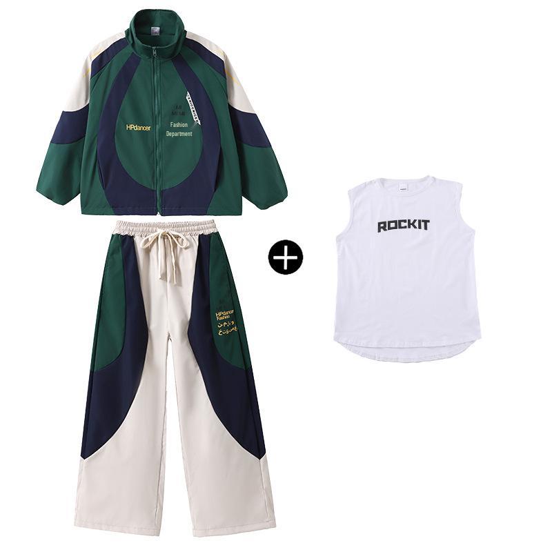 Children's Hip Hop Dance Outfit - Street Style Loose Performance Set for Primary Sports Events