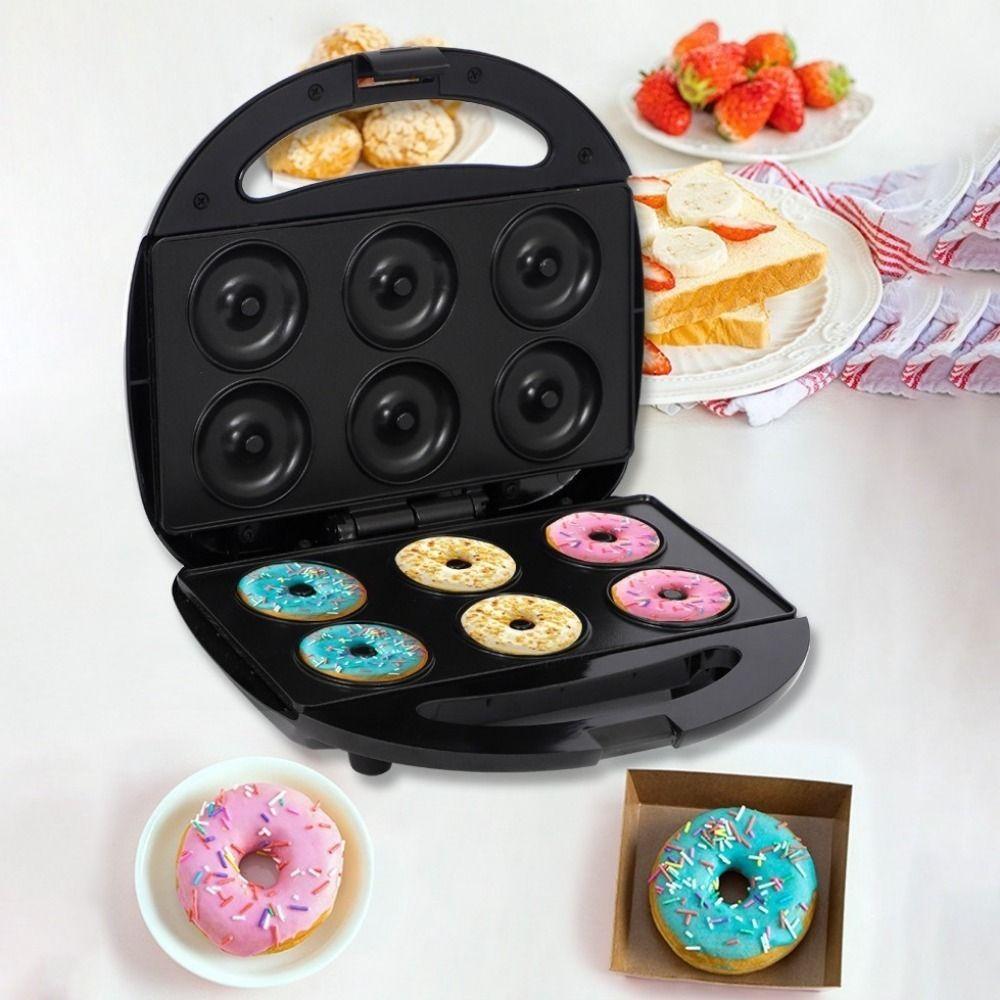6 Holes Doughnut Making Machine Fully Automatic Breakfast Donut Machine  Baking Application