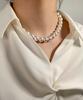 Alleun Swarovski Pearl Necklace Silver 925 Choker 12Mm