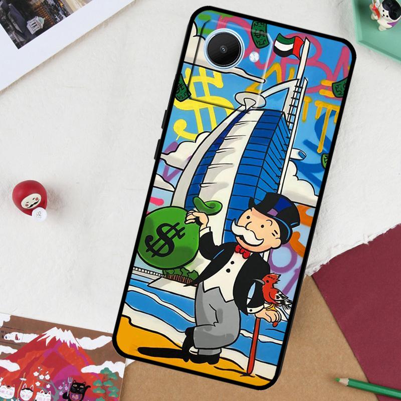 Monopolys Money Dollars For Realme GT 7 Pro GT 6 5 6T 10 11 12 13 14 Pro Plus C61 C53 C51 C21Y C25S C75 C55 C67 Case